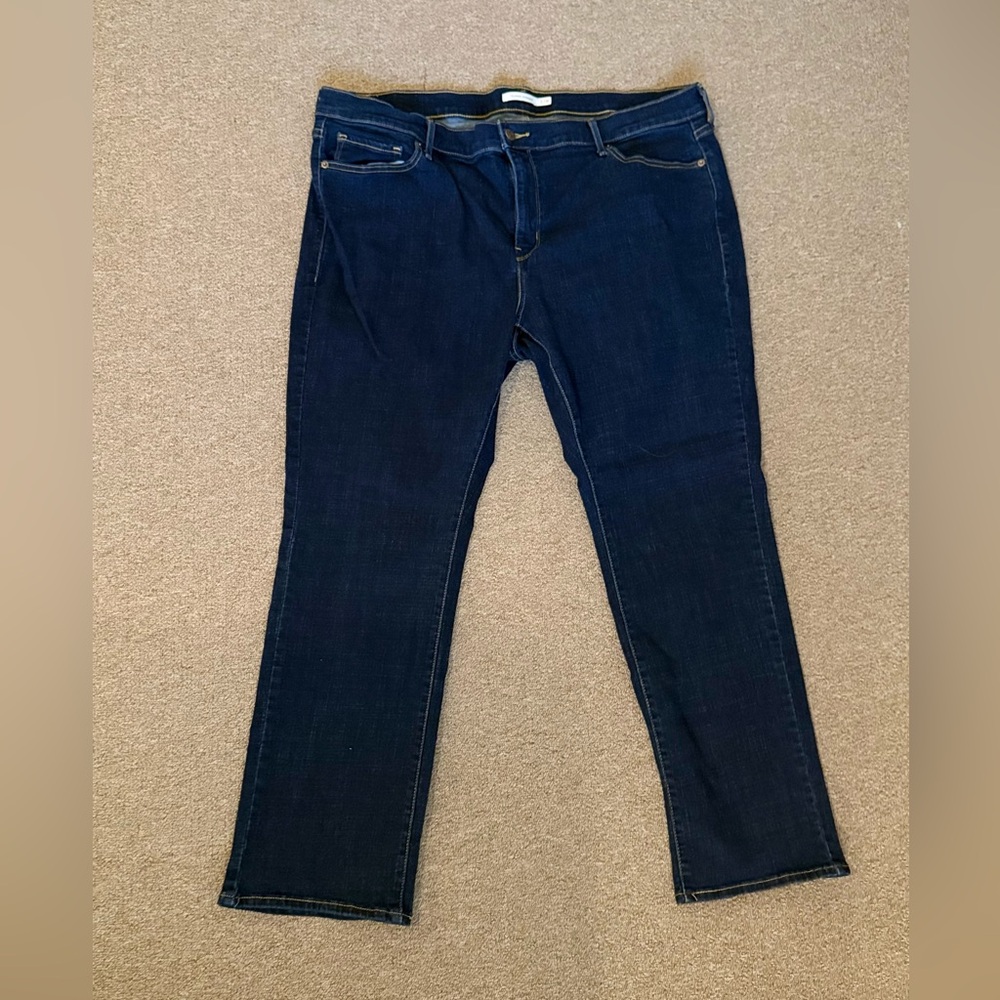 Levi's Dark Indigo Classic Straight Leg Women's Jeans 22W
